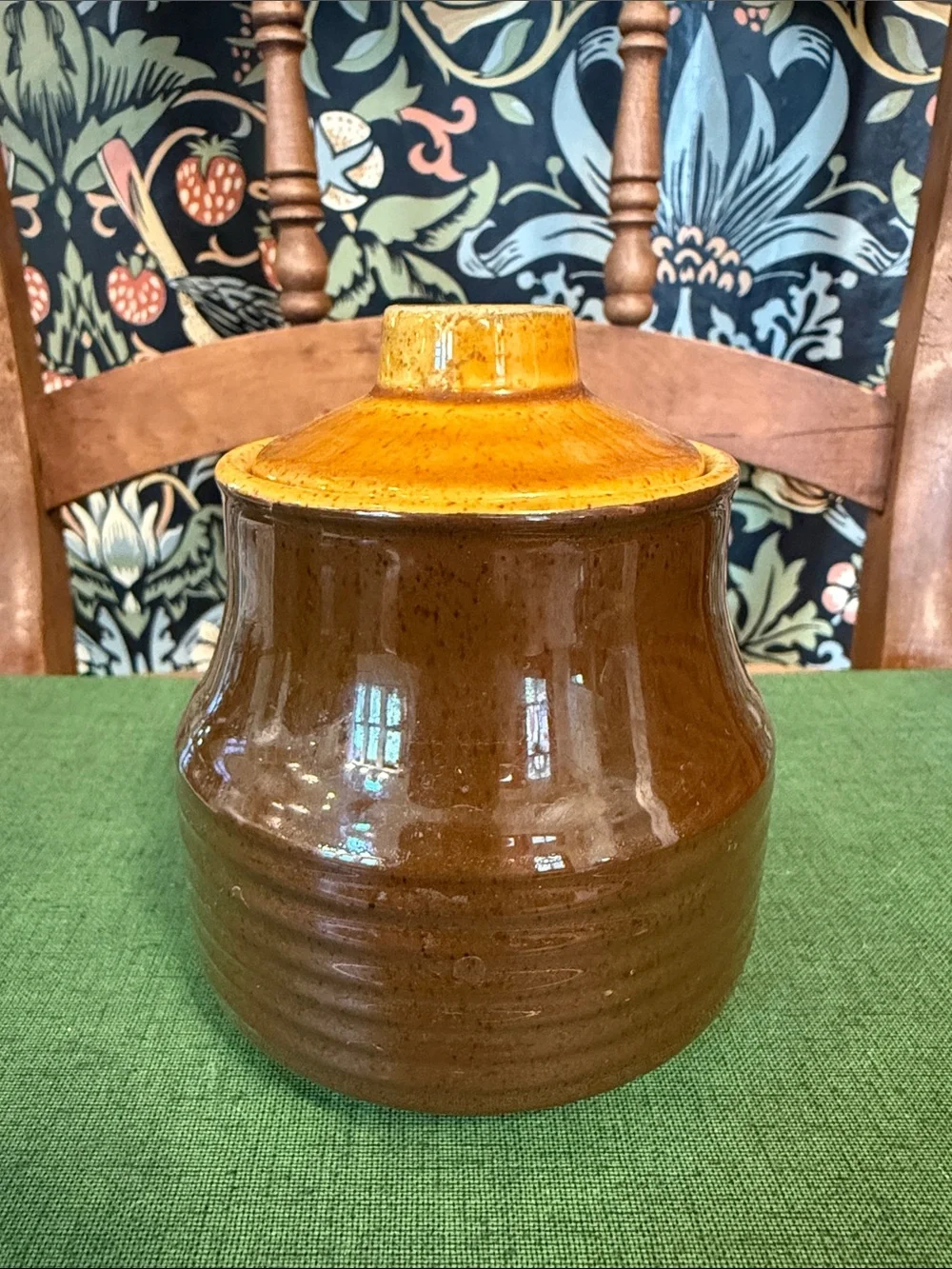 💕Vintage Homer Laughlin Hearthside Gold Glade Sugar Bowl with Lid